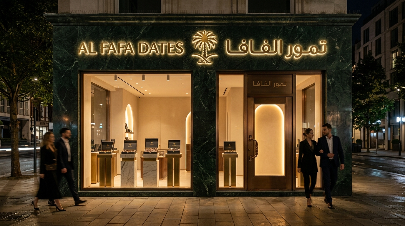 واجهة بوتيك تمور الفافا